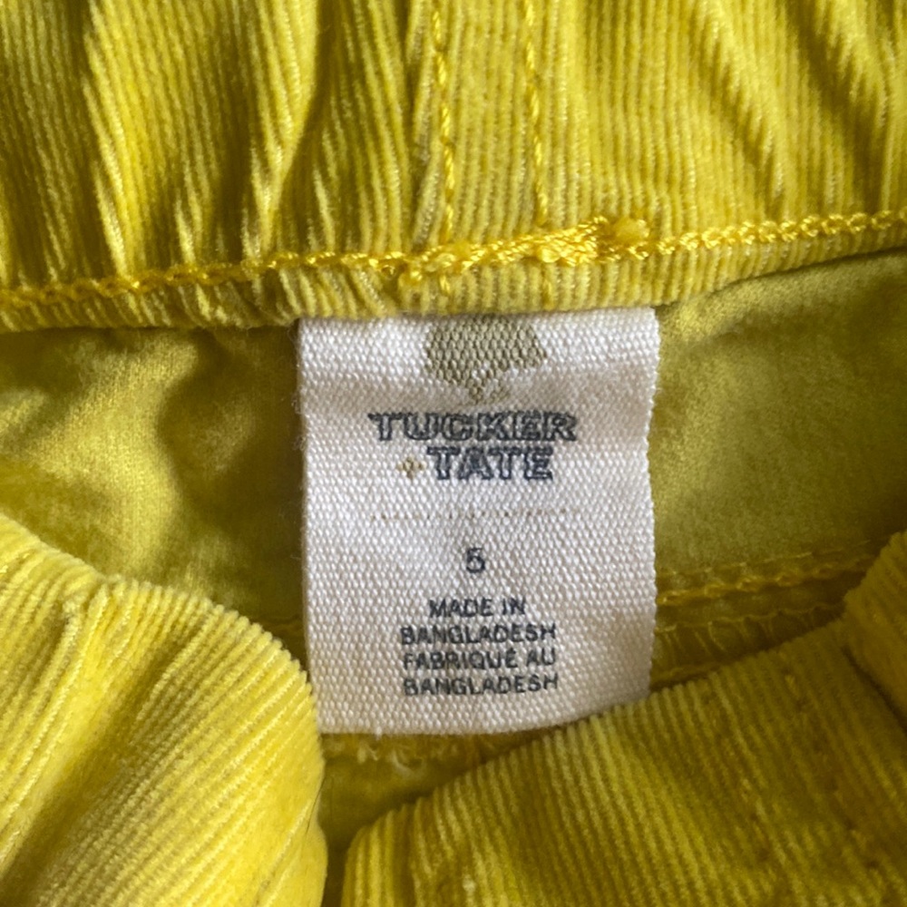 Tucker & Tate Girls Size 5 Corduroy Mustard Pants